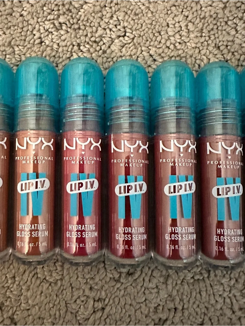 BRAND NEW NYX Lip I.V. Hydrating Gloss Serum Stain 10-Piece Lot